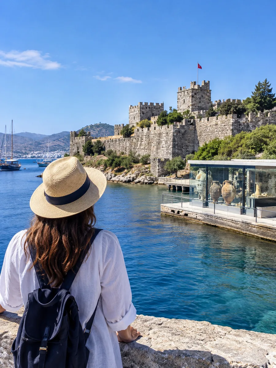 Blick auf die Burg von Bodrum und das Museum für Unterwasserarchäologie